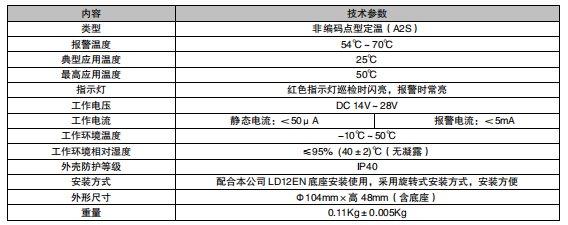 利达JTWB-ZDF/LD3300E（F）点型感温火灾探测器（A2S）（非编码）接线安装技术